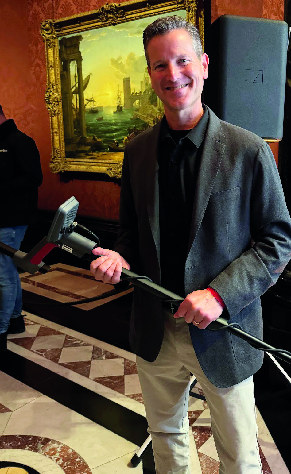 Ben Harvey at the Minelab launch