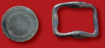 Buried test target item.